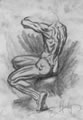 Michael Hensley Drawings, Male Form 26